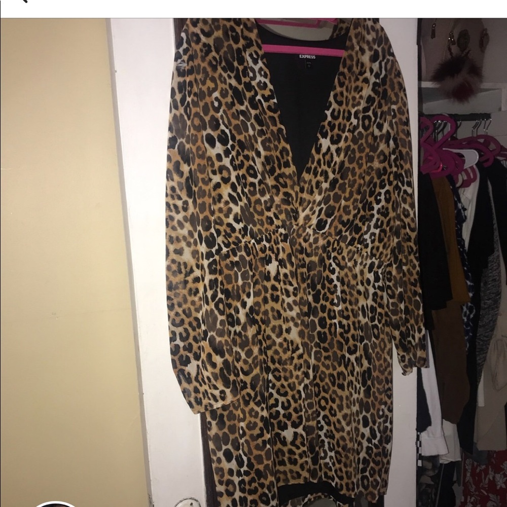 Express leopard dress
